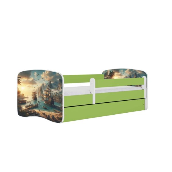 Dětská postel Babydreams loď zelená