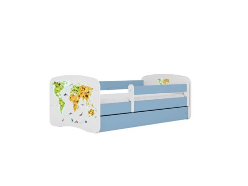 Dětská postel Babydreams mapa světa modrá Dětská postel Babydreams mapa světa modrá