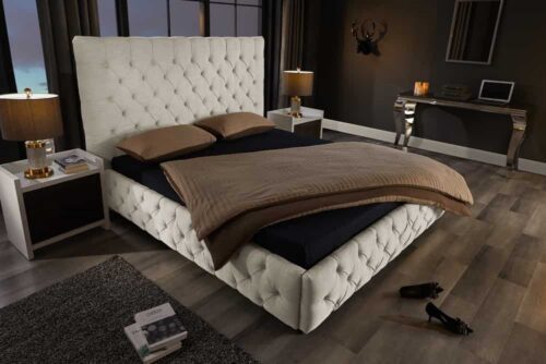 LuxD Dizajnová posteľ Laney Chesterfield 180 x 200 cm prírodná LuxD Dizajnová posteľ Laney Chesterfield 180 x 200 cm prírodná