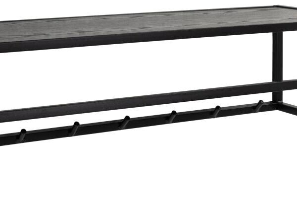 Nástenný vešiak na oblečenie Seaford I čierny