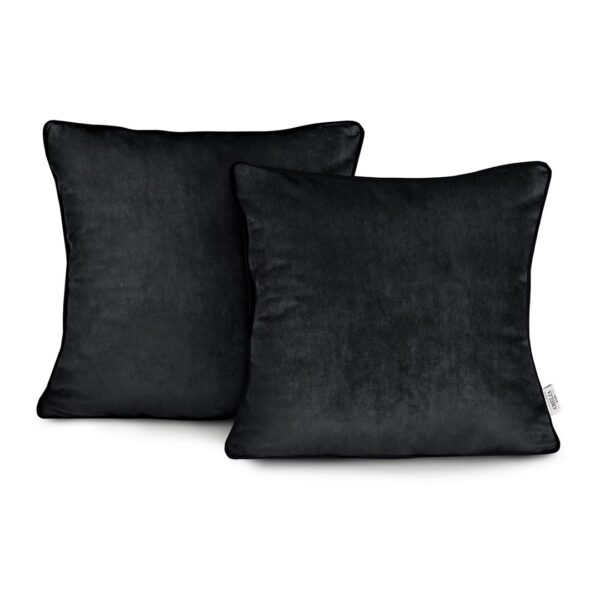 Obliečky na vankúše AmeliaHome Velvet Piping čierne