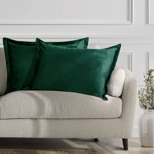 Obliečky na vankúše AmeliaHome Velvet Side tmavozelené