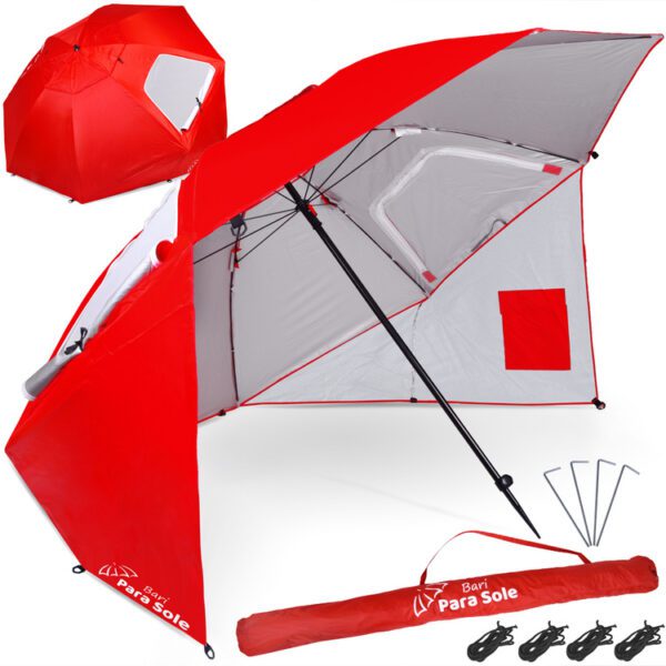Plážový slnečník Bari Para Sole UPF 50+ SP0784 - červený