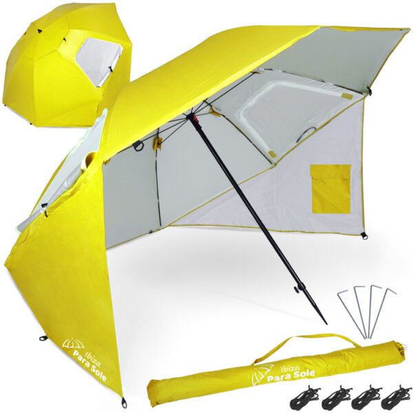 Plážový slnečník Ibiza Para Sole UPF 50+ – SP0784 - žltý