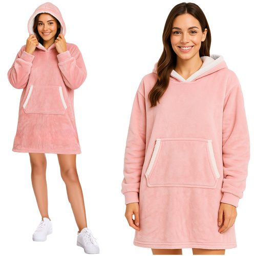 Mikina s oversize kapucňou RUHHY Farba: ružová Mikina s oversize kapucňou RUHHY Farba: ružová