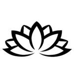 Nástěnná kovová dekorace LOTUS FLOWER II černá