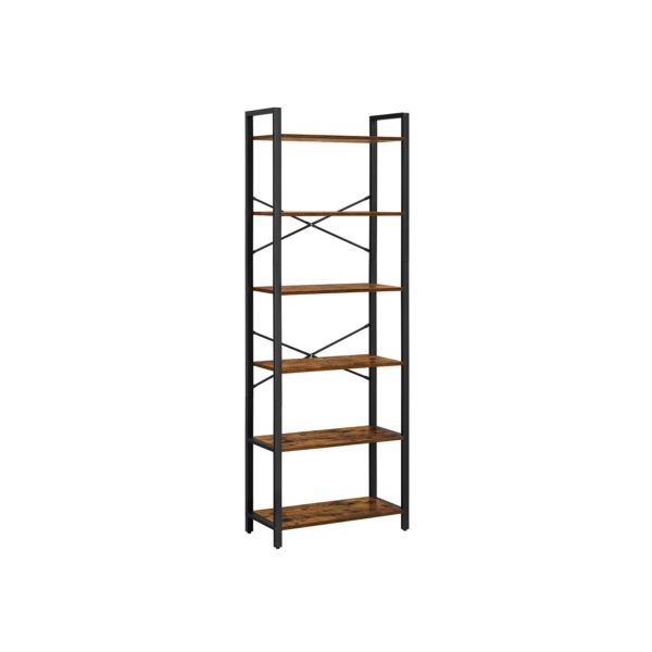Policový regál Vasagle Luna 66 cm hnedo-čierny