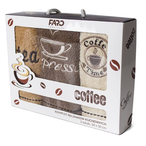 Sada bavlnených uterákov Coffee 30x50 cm