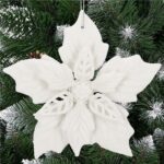 Vianočná ozdoba 12 cm SPRINGOS CA0776 - kvet – Obrázok 2