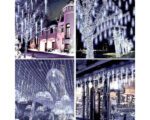 Vianočné osvetlenie cencúle144 LED SPRINGOS CL1213 – Obrázok 2