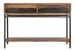 Marinela Dizajnová konzola Halszka 118 cm hnedá / čierna – Obrázok 3