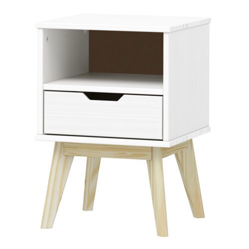 Nočný stolík 1 zásuvka BONITO biely lak Nočný stolík 1 zásuvka BONITO biely lak