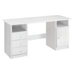 PC stôl 8847B biely lak