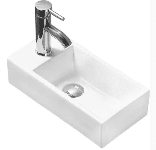 Szynaka Keramické umývadlo NANCY | biely lesk 45x25 cm Szynaka Keramické umývadlo NANCY | biely lesk 45x25 cm