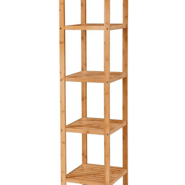 Bambusový kúpeľňový regál Koli hnedý
