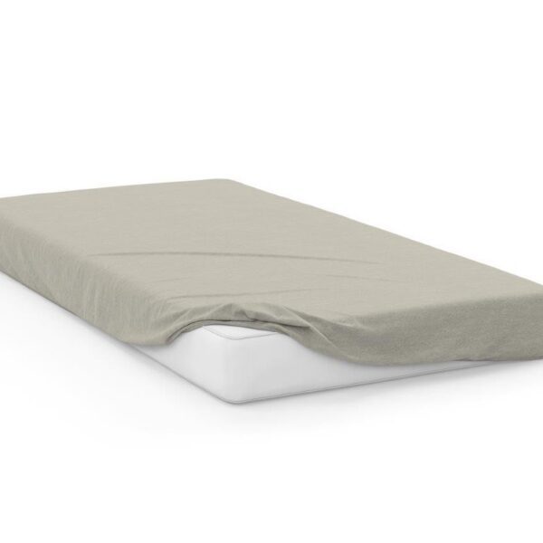 Bavlnená Jersey plachta SOFT 160x200 cm + 25 cm ecru
