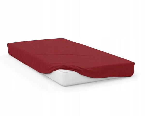 Bavlnené Jersey posteľné prádlo SOFT 160x200 cm + 25 cm červené