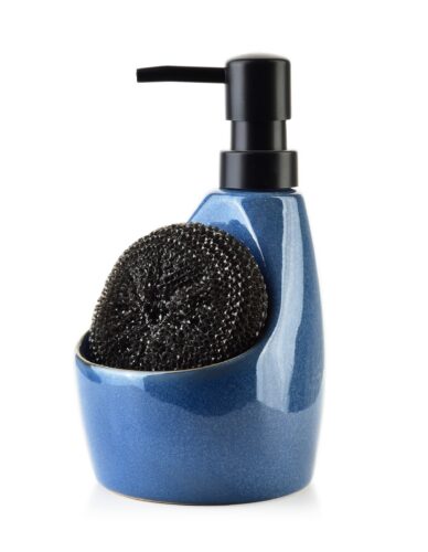 Dávkovač saponátu so špongiou ARMINA I 400 ml modrý Dávkovač saponátu so špongiou ARMINA I 400 ml modrý