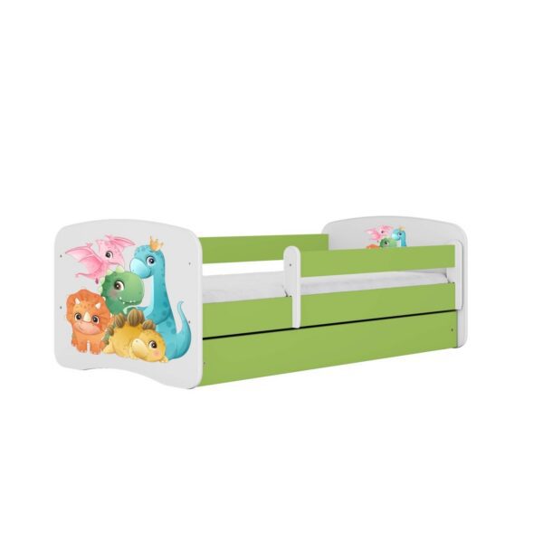 Detská posteľ Babydreams dinosaury zelená