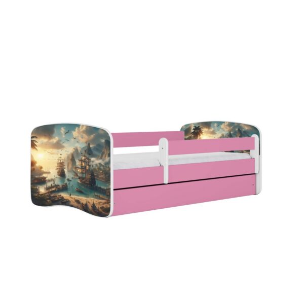Detská postieľka Babydreams loď ružová