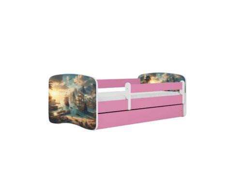 Detská postieľka Babydreams loď ružová Detská postieľka Babydreams loď ružová