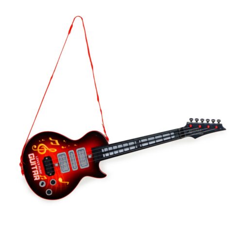 Detská rocková gitara červeno-čierna Detská rocková gitara červeno-čierna