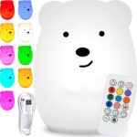 Detská stolná LED lampa Bear biela