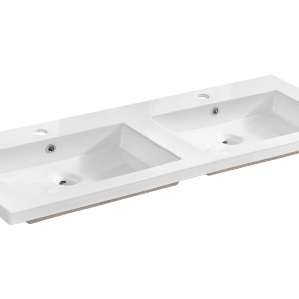 Dvojité keramické umývadlo Spirit 120 cm biele II