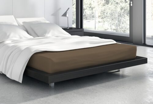 Froté prestieradlo SMOOTH 180x200 cm hnedé Froté prestieradlo SMOOTH 180x200 cm hnedé