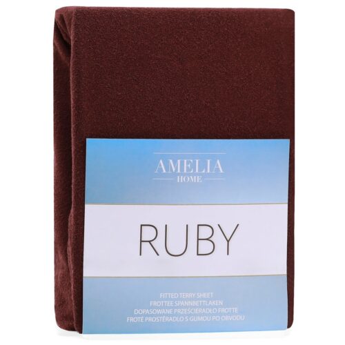 Froté prestieradlo s gumou AmeliaHome Ruby hnedé Froté prestieradlo s gumou AmeliaHome Ruby hnedé