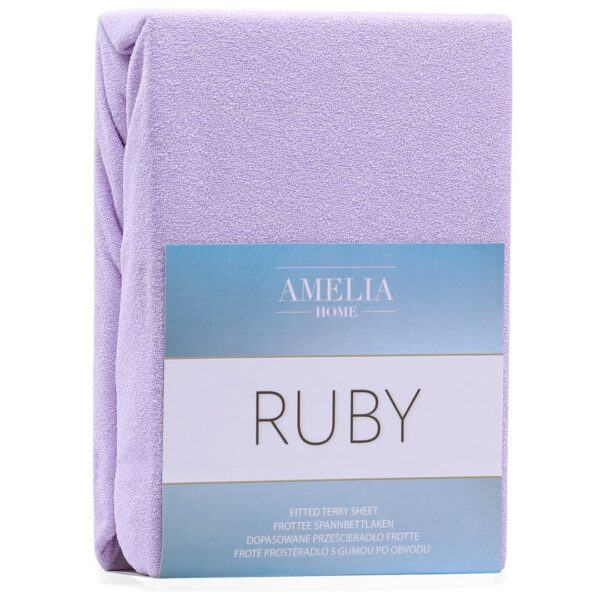 Froté prestieradlo s gumou AmeliaHome Ruby lila