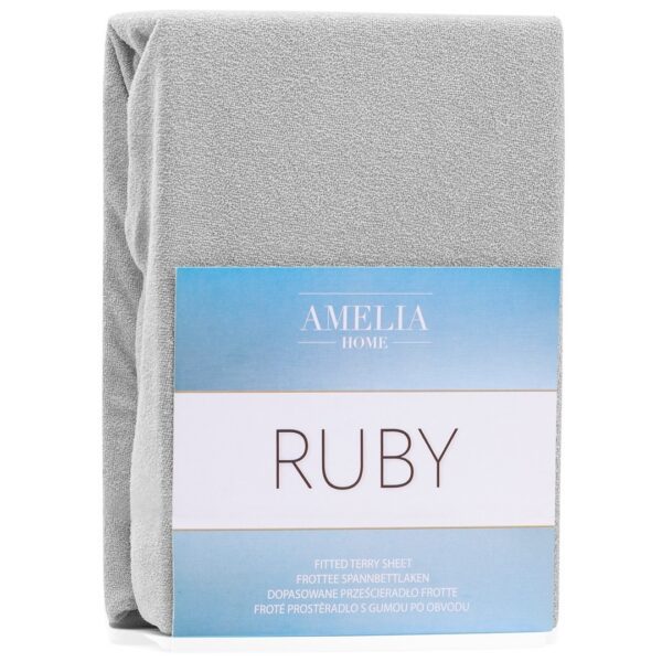 Froté prestieradlo s gumou AmeliaHome Ruby sivé