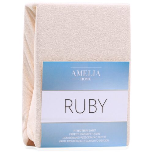 Froté prestieradlo s gumou AmeliaHome Ruby svetlobéžové Froté prestieradlo s gumou AmeliaHome Ruby svetlobéžové