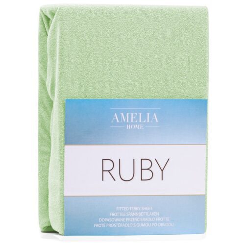 Froté prestieradlo s gumou AmeliaHome Ruby svetlozelené Froté prestieradlo s gumou AmeliaHome Ruby svetlozelené