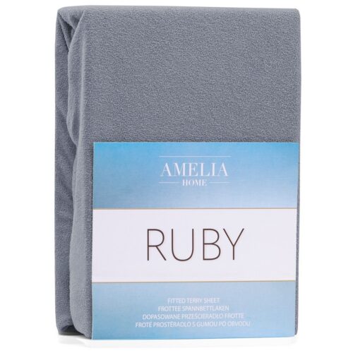 Froté prestieradlo s gumou AmeliaHome Ruby tmavosivé Froté prestieradlo s gumou AmeliaHome Ruby tmavosivé