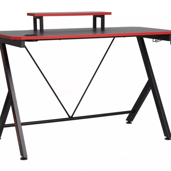 Herný stôl GAME 120 cm čierny/červený