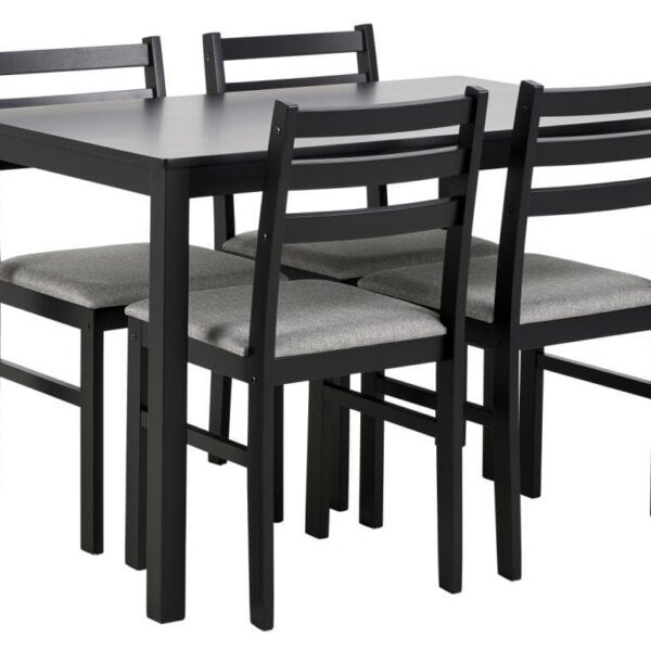 Jedálenský set Alicante čierny/šedý
