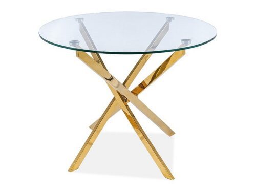 Jedálenský stôl Agis 90 cm číry/zlatý Jedálenský stôl Agis 90 cm číry/zlatý