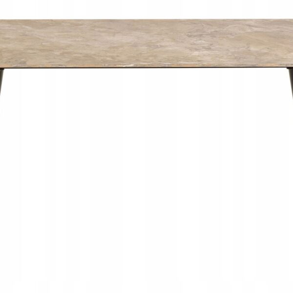 Jedálenský stôl Wicklow 140 cm hnedý mramor/čierny