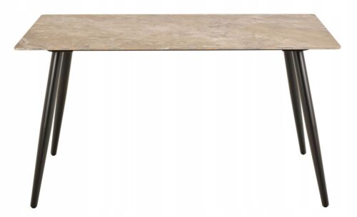 Jedálenský stôl Wicklow 140 cm hnedý mramor/čierny Jedálenský stôl Wicklow 140 cm hnedý mramor/čierny