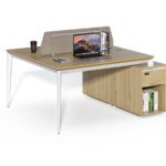 Kancelárska zostava pre 2 osoby Houseland Profit Max 04 1614 dub/biela