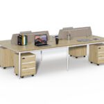 Kancelárska zostava pre 4 osoby Houseland Profit Max 02 3216 dub/biela