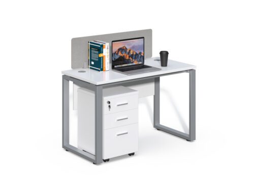 Kancelársky stôl s kontajnerom Houseland Prime Max 01 120 cm biely Kancelársky stôl s kontajnerom Houseland Prime Max 01 120 cm biely