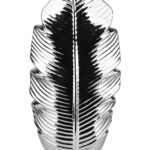 Keramická váza LEAF 35 cm strieborná
