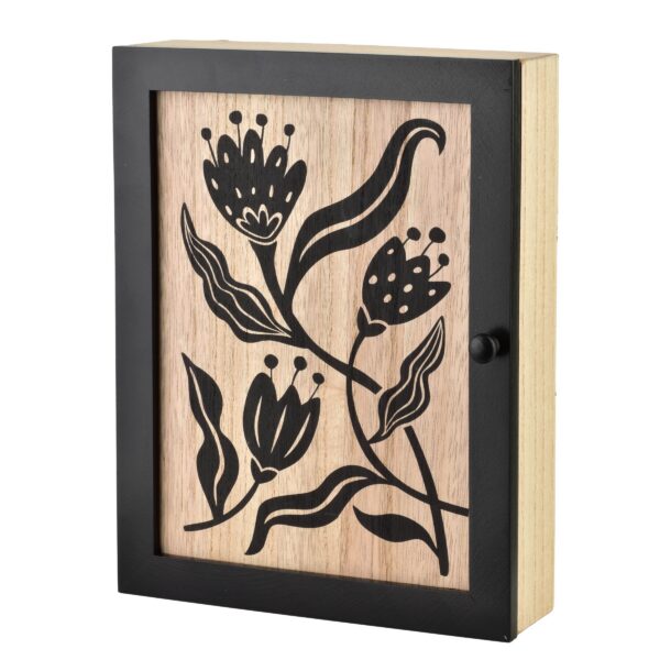Kľúčenka STACY Bloom 26x20 cm čierna/hnedá