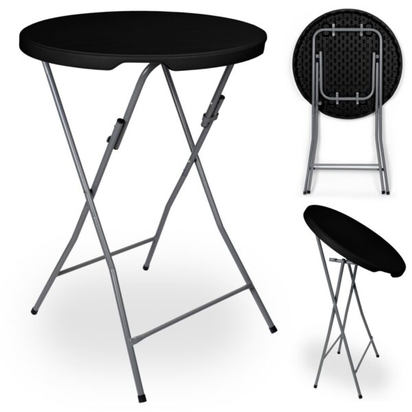 Koktejlový stolík GALA 80 cm čierny