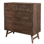 Komoda Ashton 100 cm z masívu tmavohnedá