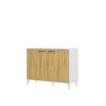 Komoda Barris 44 110 cm orech americký/biela