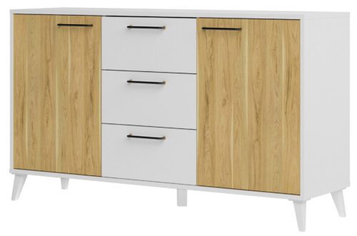 Komoda Barris 45 140 cm orech americký/biela Komoda Barris 45 140 cm orech americký/biela