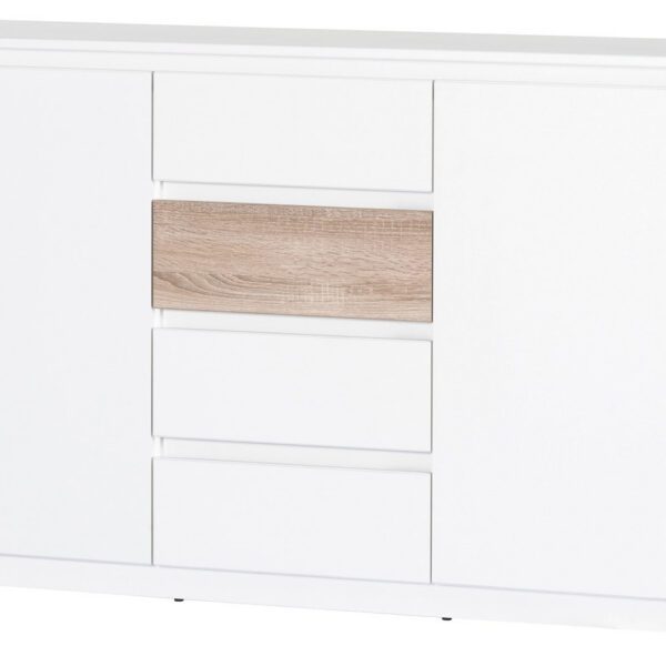 Komoda Benátky 06 145 cm biela/dub sonoma